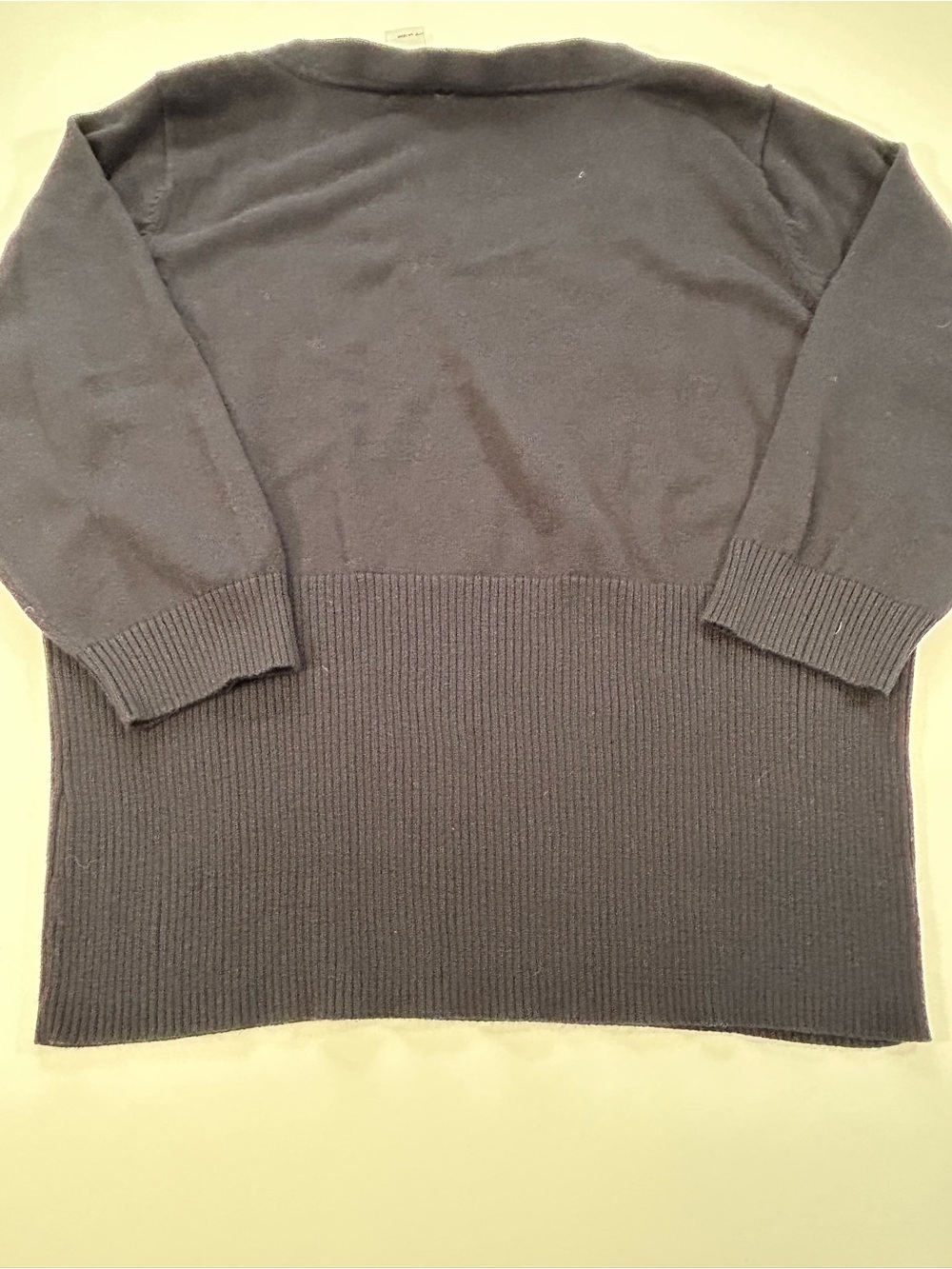 Vintage Emma James Black V-Neck Floral Appliqué Sweater XL EUC Y2K Grandma Boho - Picture 7 of 12